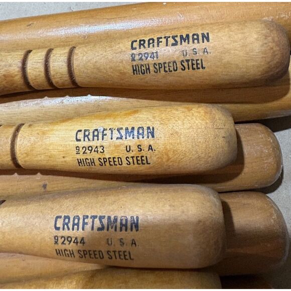 Craftsman 6 Piece High Speed Steel Lathe Wood Turning Chisel Set - Picture 2 of 6